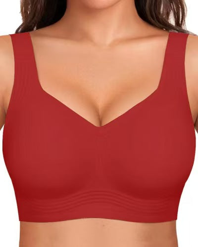 Women's Leopard Print Plus Size Seamless Bra with Soft Support and Wire-Free Comfortable Full Cup Breathable Bra Push Up