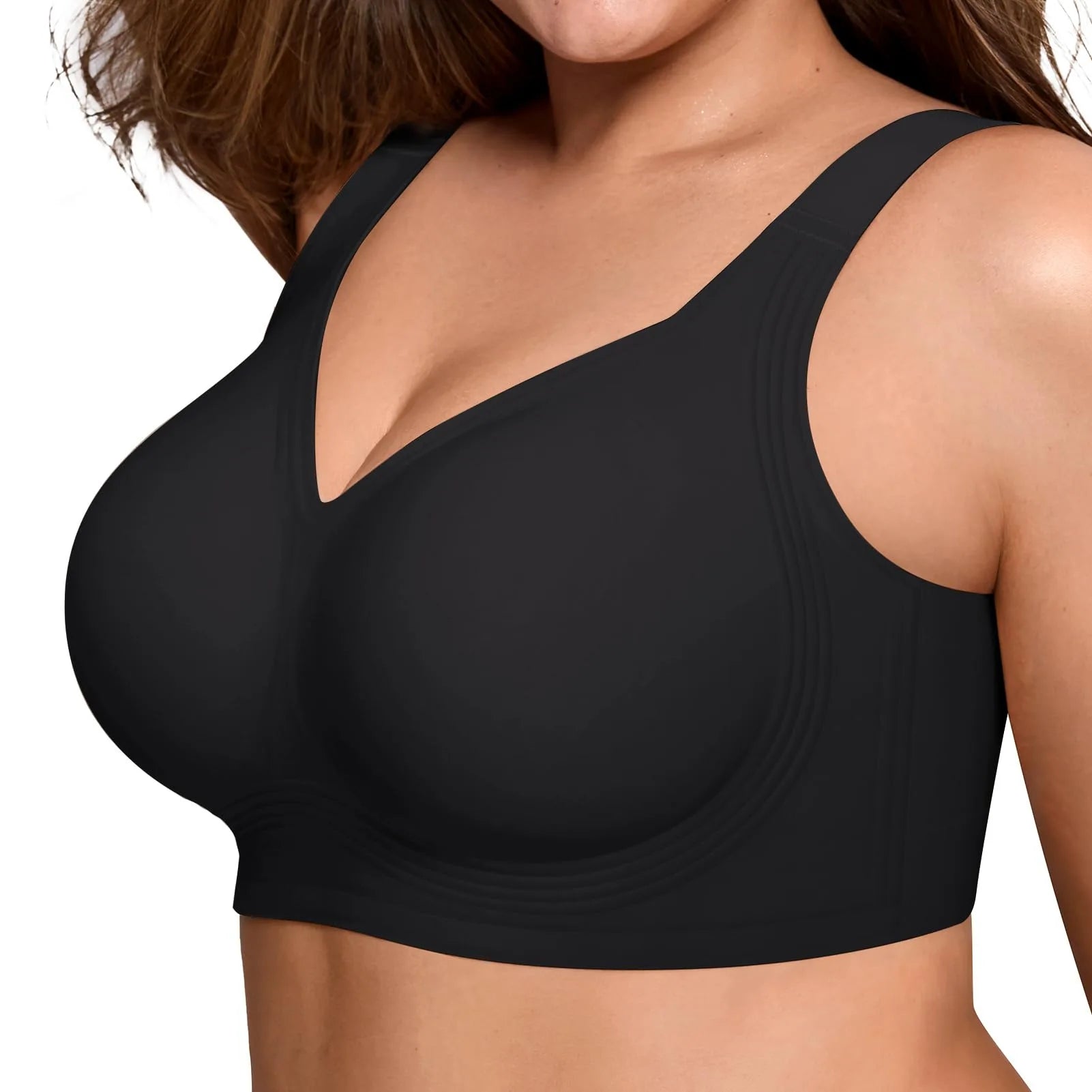 Women's Leopard Print Plus Size Seamless Bra with Soft Support and Wire-Free Comfortable Full Cup Breathable Bra Push Up