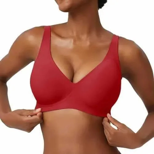 Women's Wire-Free Seamless Leopard Print Bra Soft Support Full Cup Thin Mold Bra Beautiful and Breathable Supportive Bra Two Rows of Hooks